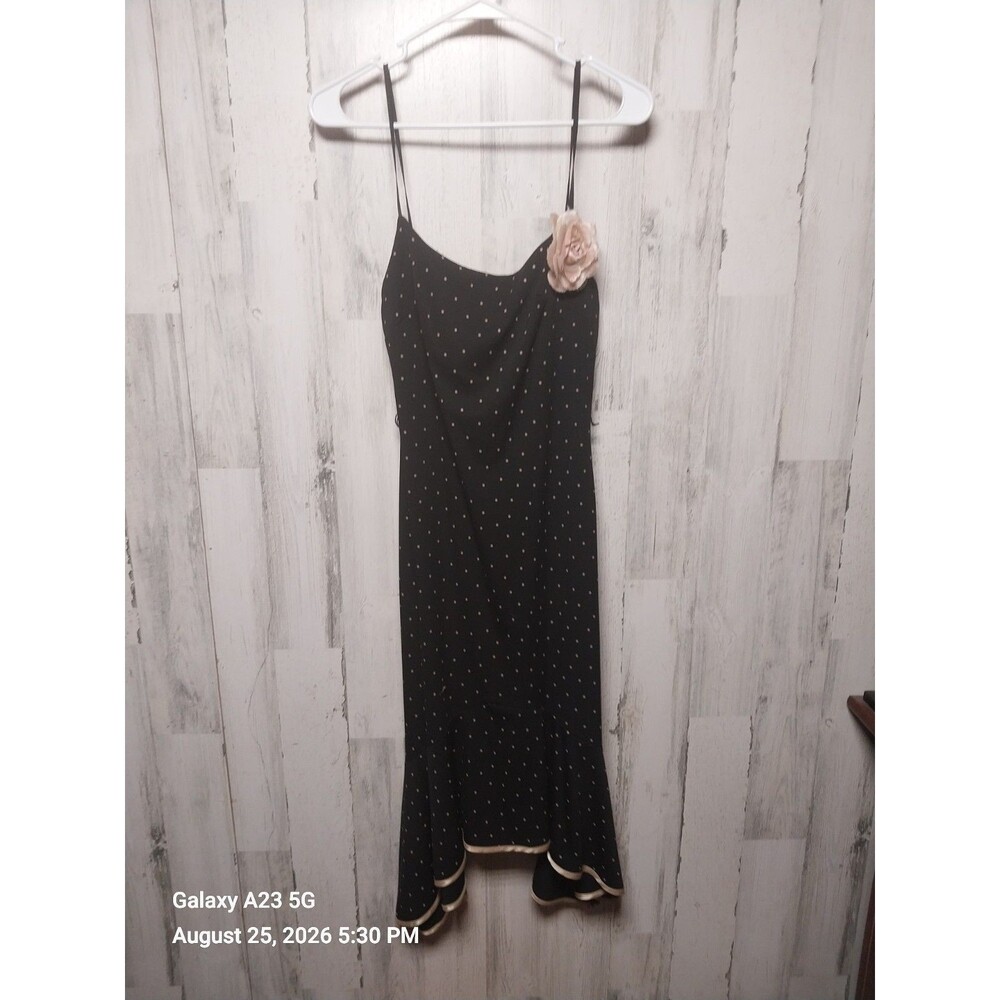 Y2K Rampage Women's Medium Black Polka Dot Slip Dress